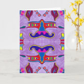 Paars dragon Wenskaart Kaart (Gele Bloem)