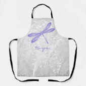 Paars Dragonfly aangepast Schort voor alles-over a (Voorkant)