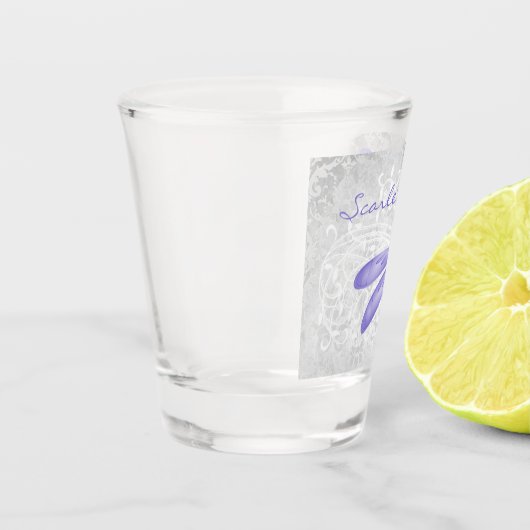 Paars Dragonfly - Gepersonaliseerd heet glas (Links)