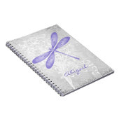 Paars Dragonfly Gepersonaliseerd Spiraal Notitiebo Notitieboek (Rechterzijde)