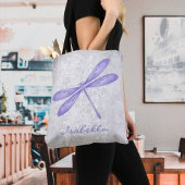 Paars Dragonfly Gepersonaliseerd Tas