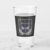 Paars Dragonfly Rustic, speciaal glas (Achterkant)