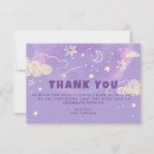 Paars Dream Baby shower Dank u Bedankkaart (Voorkant)