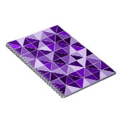 Paars driehoekskantelpatroon notitieboek (Rechterzijde)
