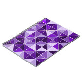 Paars driehoekskantelpatroon notitieboek (Linkerzijde)