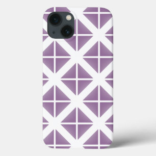 Paars driehoekspatroon iPhone 13 hoesje