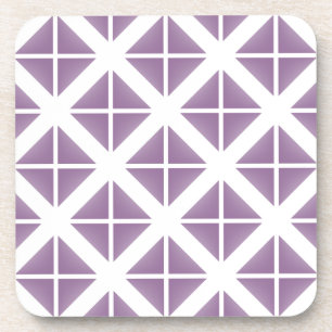 Paars driehoekspatroon drankjes onderzetter