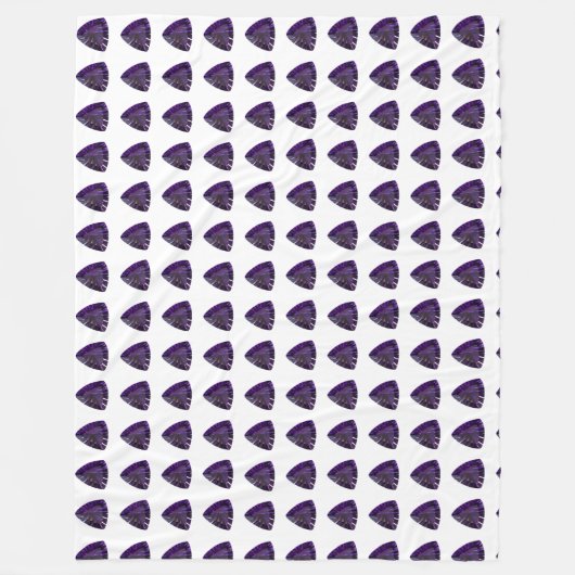 Paars driehoekspatroon fleece deken (Voorkant)