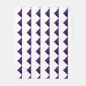 Paars driehoekspatroon fleece deken (Voorkant)