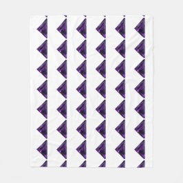 Paars driehoekspatroon fleece deken