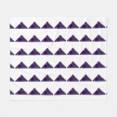 Paars driehoekspatroon fleece deken (Voorkant (Horizontaal))