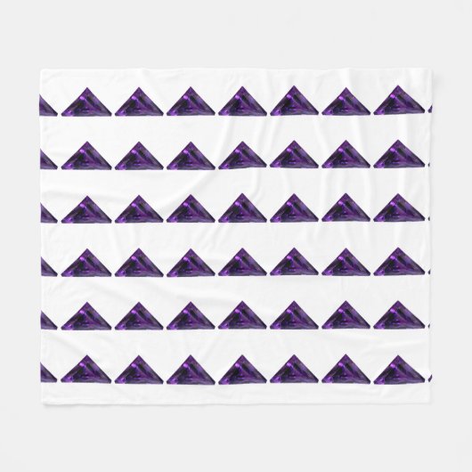Paars driehoekspatroon fleece deken (Voorkant (Horizontaal))