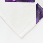 Paars driehoekspatroon fleece deken (Hoek)