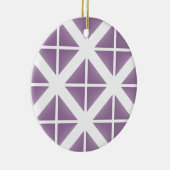 Paars driehoekspatroon keramisch ornament (Rechts)