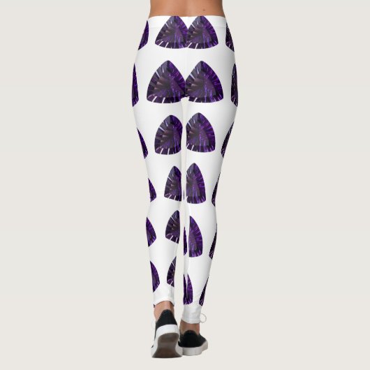 Paars driehoekspatroon leggings (Achterkant)