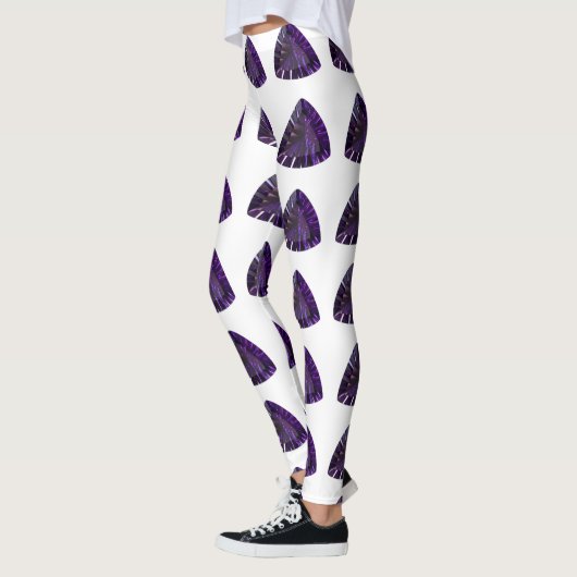 Paars driehoekspatroon leggings (Links)