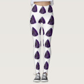 Paars driehoekspatroon leggings (Voorkant)