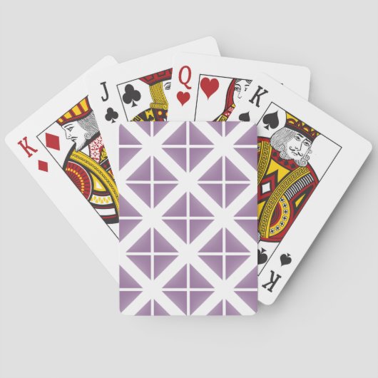 Paars driehoekspatroon pokerkaarten (Achterkant)