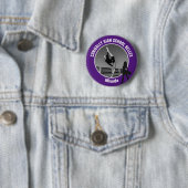 Paars Drill Team Foto Hoge School Danser Ronde Button 5,7 Cm (In situ)