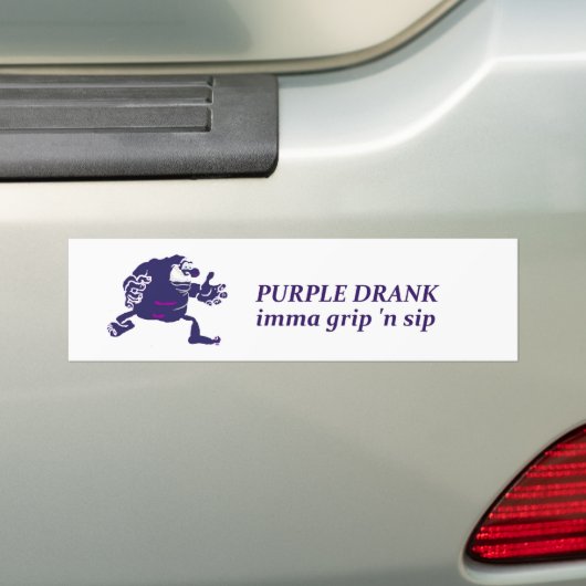 Paars Drink Bumpersticker (Op auto)