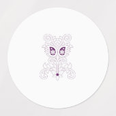 Paars, druiven, honingbloem, decoratief labels (Design 1)