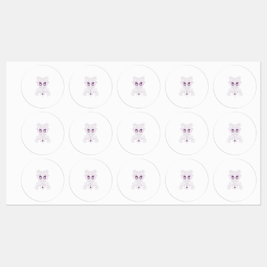 Paars, druiven, honingbloem, decoratief labels (Vel)