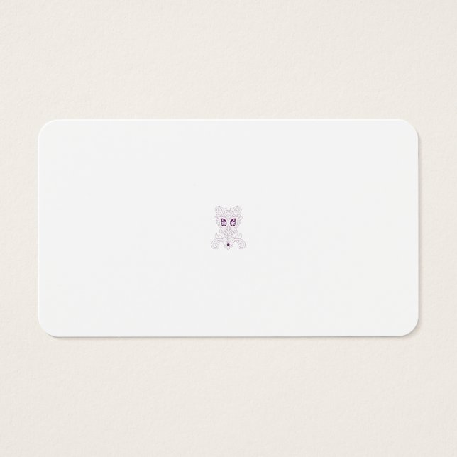 Paars, druiven, honingbloem, decoratief visitekaartje (Voorkant)