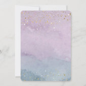 Paars-Dusty Blue-Agate Gold-Vrijgezellenfeest Kaart (Achterkant)