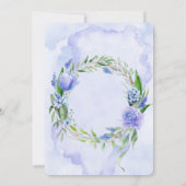 Paars Dusty Blue Hyacinths Peony Vrijgezellenfeest Kaart (Achterkant)