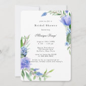 Paars Dusty Blue Hyacinths Peony Vrijgezellenfeest Kaart (Voorkant)