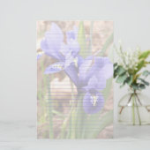 Paars Dwarf Iris Floral gelinkt papier (Staand voorkant)
