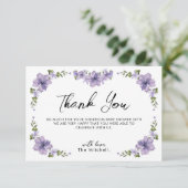 Paars een beetje wilde bloem is onderweg, bedankt (Staand voorkant)