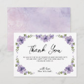 Paars een beetje wilde bloem is onderweg, bedankt (Voorkant / Achterkant)