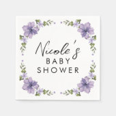 Paars een beetje wilde bloem is onderweg het scrip servet (Voorkant)