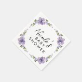 Paars een beetje wilde bloem is onderweg het scrip servet (Hoek)