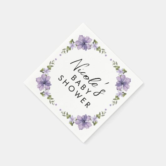 Paars een beetje wilde bloem is onderweg het scrip servet (Hoek)