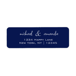 Paar's Eenvoudig minimaal Informal Donker Navy Blu Etiket