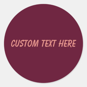 Paars eenvoudig minimalistisch ronde sticker