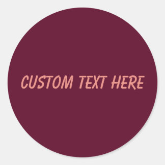 Paars eenvoudig minimalistisch ronde sticker