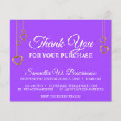 Paars Eenvoudig Schone Heart Gold Hartelijk dank (Voorkant)