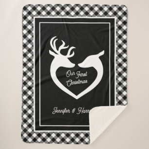 Paar's eerste kerstfeest bufferhuis Buffalo Pset Sherpa Deken