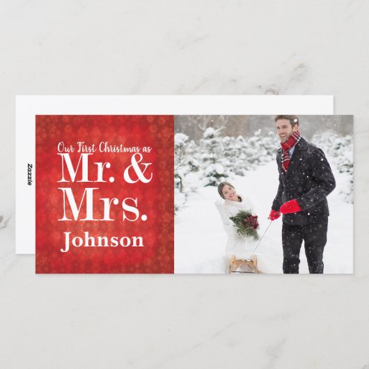 Paar's eerste kerstfoto Kaart (Voorkant / Achterkant)