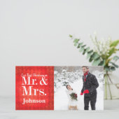 Paar's eerste kerstfoto Kaart (Staand voorkant)