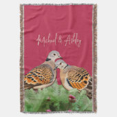 Paar's eerste Kerstmis 2 Turtle Doves Samen Deken (Voorkant Verticaal)