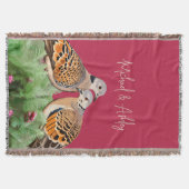 Paar's eerste Kerstmis 2 Turtle Doves Samen Deken (Voorkant)