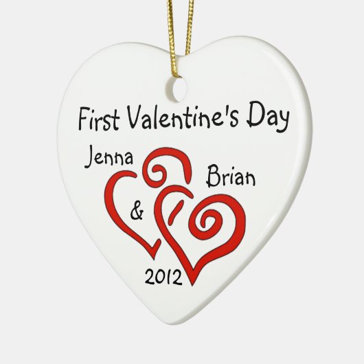 Paar's eerste Valentijnsdag Ornament (Links)