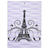 Paars Eiffeltoren Vlaams klembord (Achterkant)