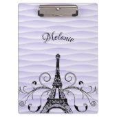 Paars Eiffeltoren Vlaams klembord (Voorkant)