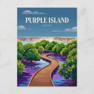 Paars Eiland Qatar Briefkaart