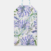 Paars Eilandsering Tropisch Eiland Chic Bruiloft Cadeaulabel (Achterkant)